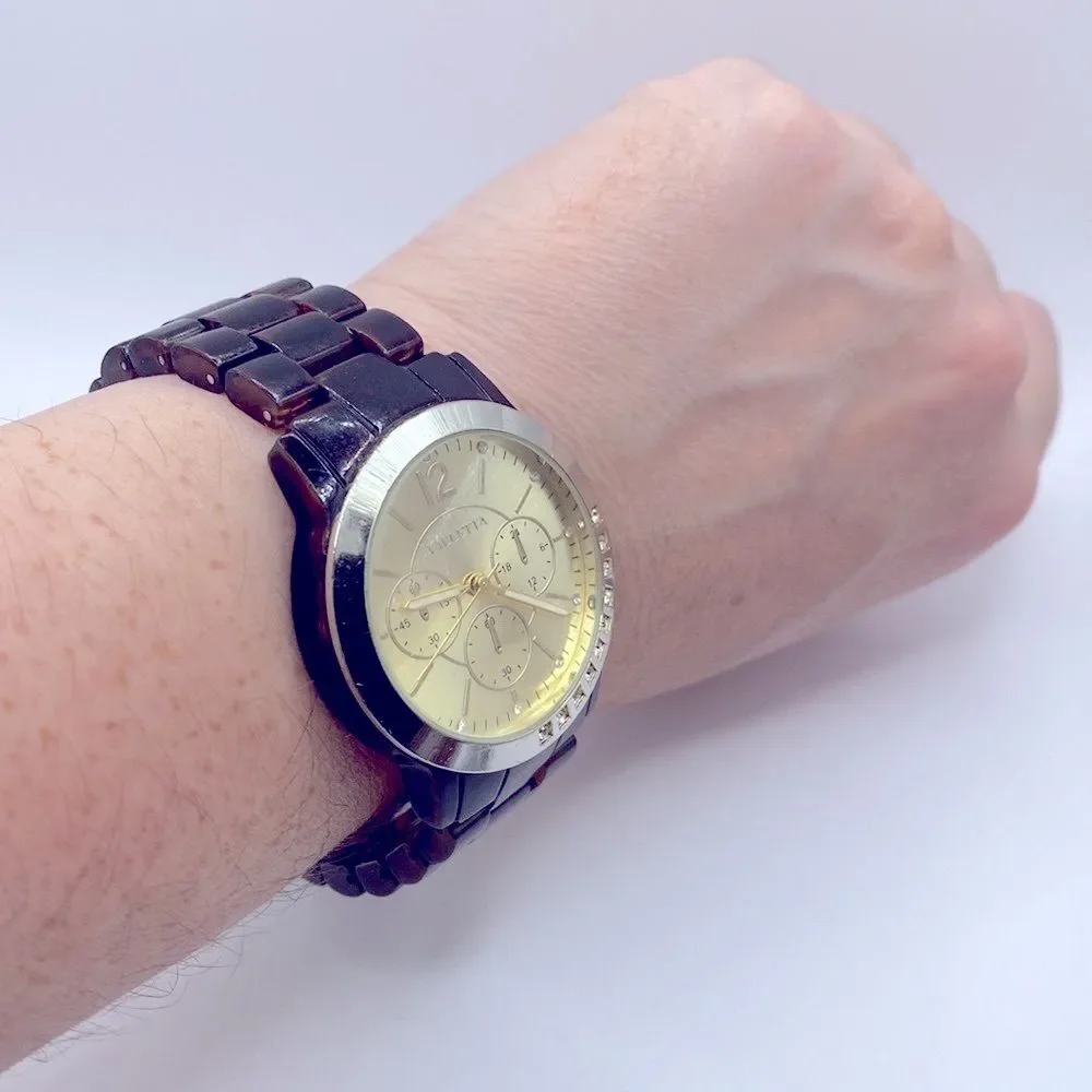 Working! Ladies Valletta Acrylic Tortoiseshell Band Watch